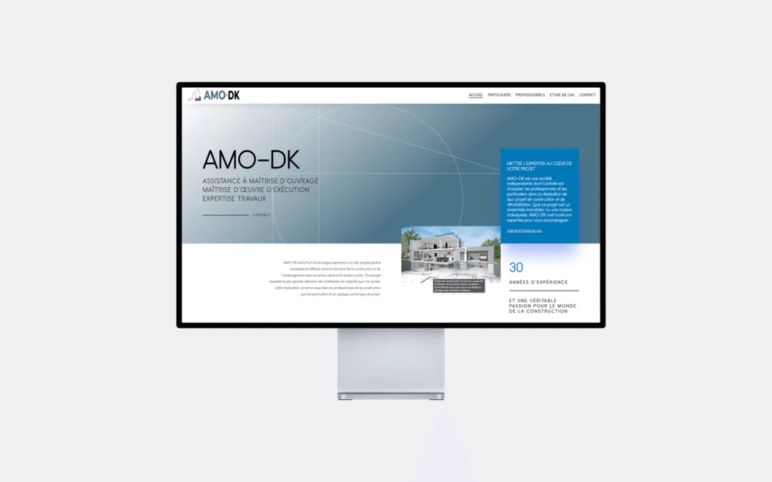 Création site web secteur bâtiment Amo DK