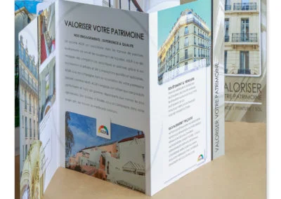Création de plaquette, brochure, pour entreprise du bâtiment
