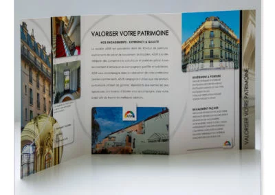 Création de plaquette, brochure, pour entreprise du bâtiment