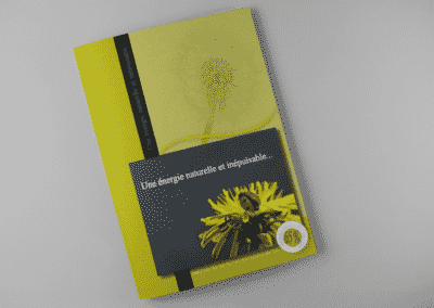 Création plaquette par l'agence Com' Empreintes pour le secteur des énergies renouvelables