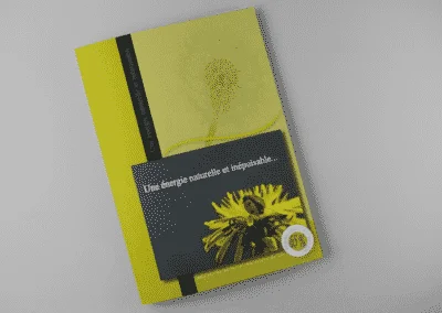 Création plaquette par l'agence Com' Empreintes pour le secteur des énergies renouvelables