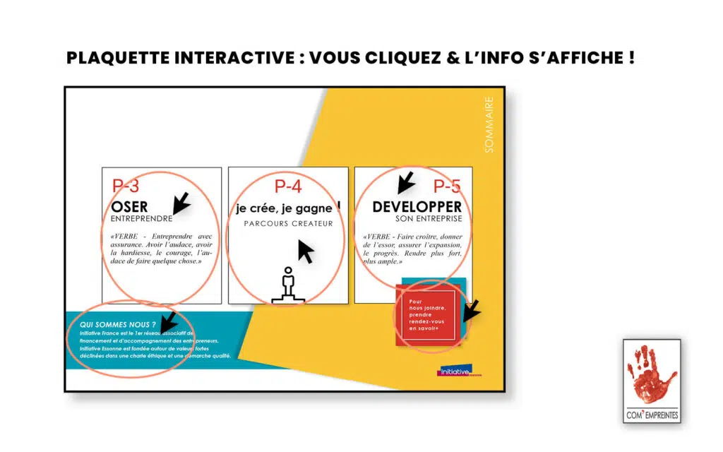 plaquette interactive -Par Com' Empreintes Une plaquette digitale interactive pour lecture simple, ludique et dynamique - Par Com' Empreintes