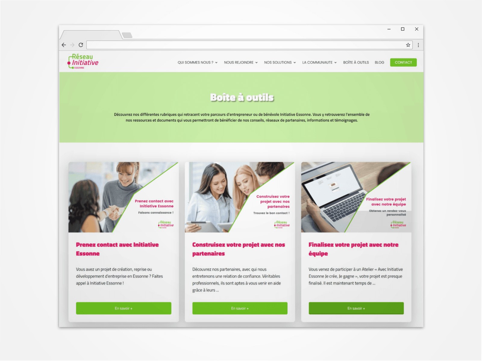 Création site web institutionnel pour association par l'agence Com' Empreintes