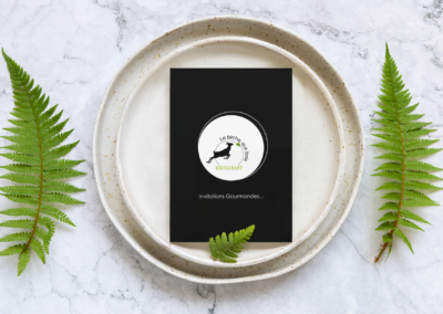 Création de menu pour restaurant par l'agence Com' Empreintes