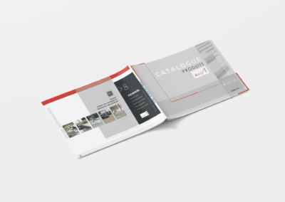 Création catalogue produit par l'agence Com' Empreintes pour entreprise du secteur du batiment Mica International