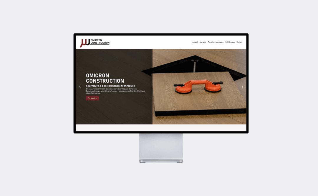 Création site web vitrine de l'entreprise Omicron construction