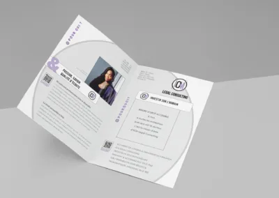 Création plaquette digitale interactive et papier pour le secteur juridique par l'agence Com' Empreintes