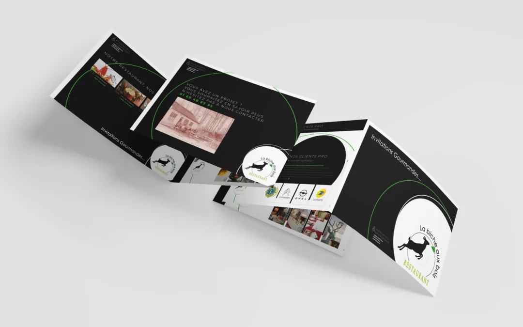 Création plaquette digitale interactive pour restaurant