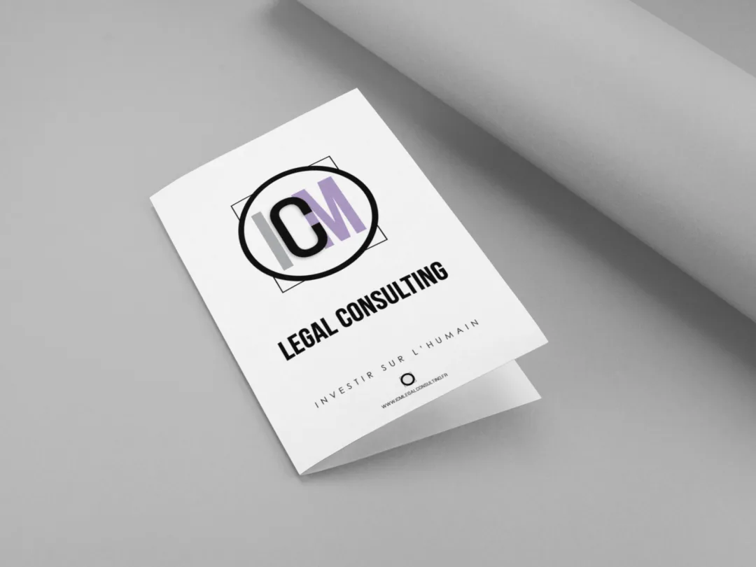 Création plaquette service juridique par l'agence Com' Empreintes