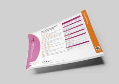 Création fiche produit pour secteur service à la personne par l'agence Com' Empreintes