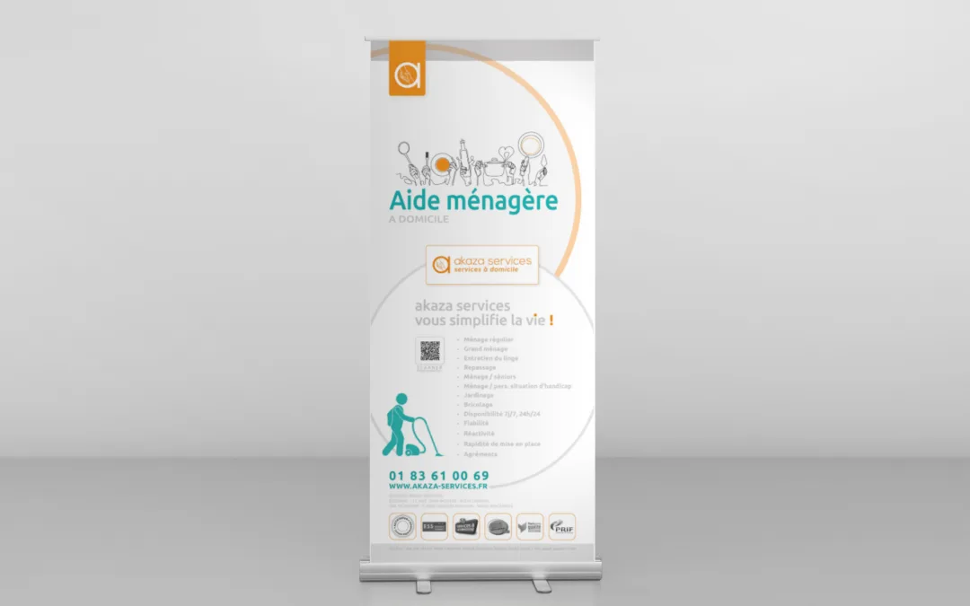 Création roll-up pour société de services