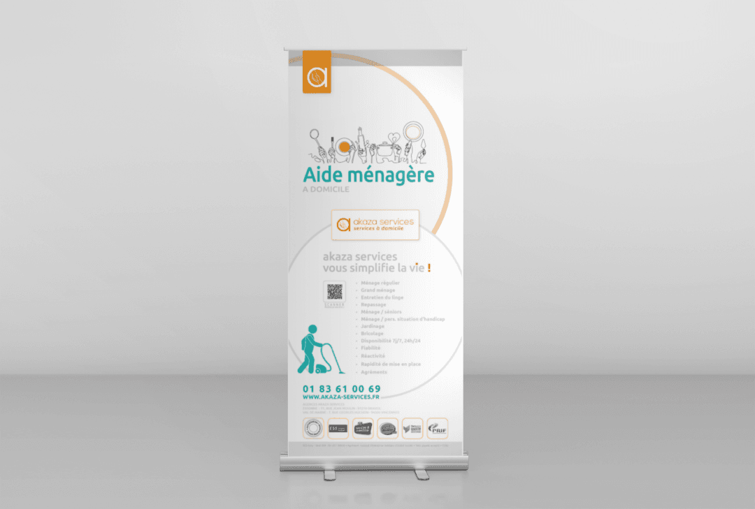 Création roll-up pour société de services par Com' Empreintes