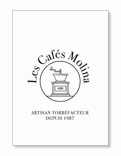Création logo - identité visuelle pour Les Cafés Molina - Par Com' Empreintes