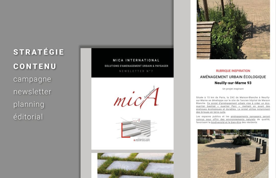 Communication secteur bâtiment BTP - campagne newsletter Mica International - Par l'agence de communication Com' Empreintes -