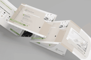 Plaquette digitale interactive - secteur services BtoC - Par l'agence Com' Empreintes